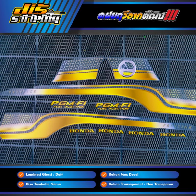 STRIPING SCOOPY NEW TRANSPARAN LIST GOLD