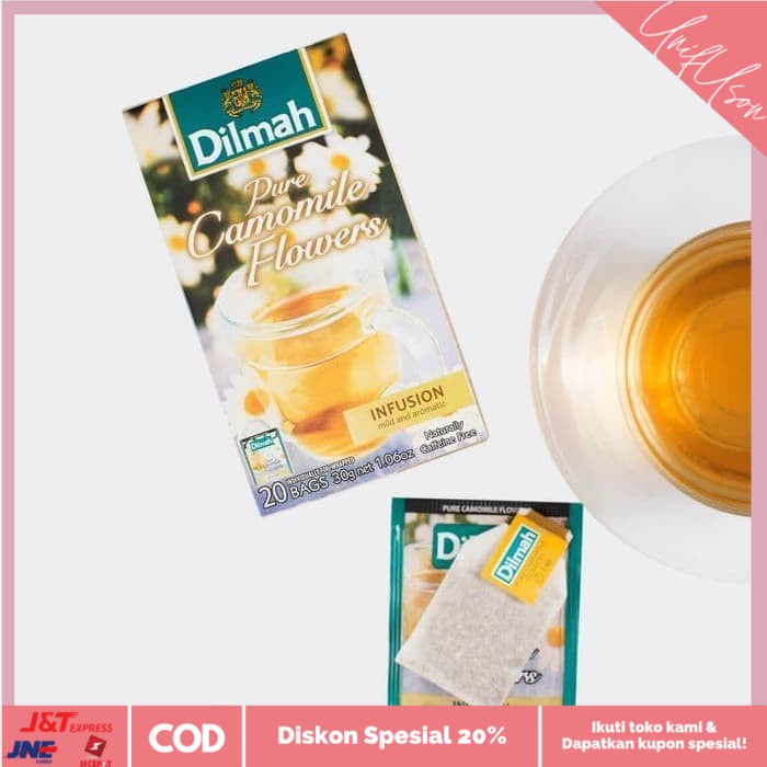 

⭐COD⭐ DILMAH PURE CAMOMILE FLOWER TEA - ISI 20 PCS TEABAG / TEH CELUP DILMAH