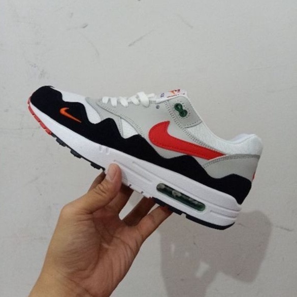 Sepatu Nike Air Max 1 Airmax Patta Bred Black Red White Hitam Merah Putih Premium