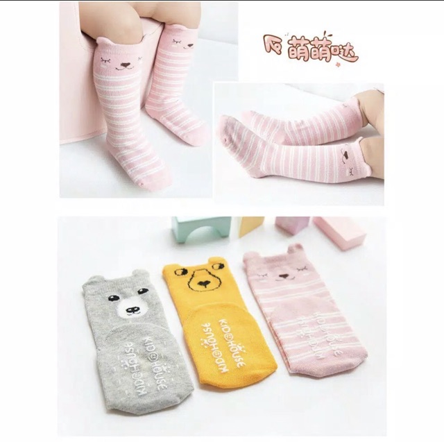 Kaos kaki korea bayi lucu panjang premium import anti slip / BaBy cute socks girl boy unisex