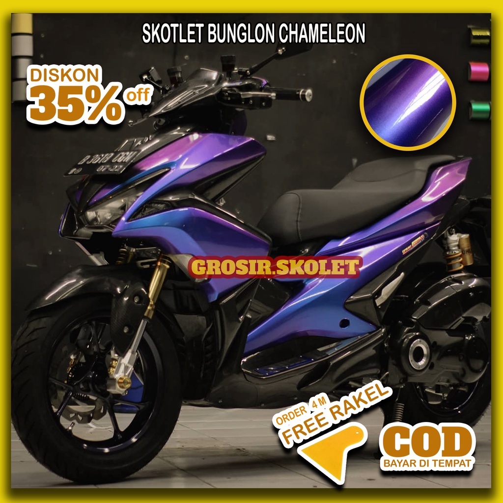 ALL NEW FLASH SALE stiker skotlet bunglon chameleon violet gold merk profix scotlite untuk variasi m