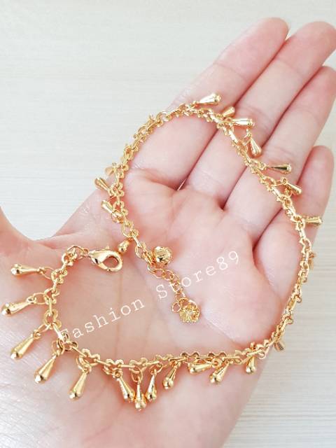 Gelang Kaki jurai fashion import Super imut xuping perhiasan lapis emas 18K