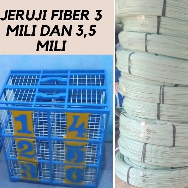Jeruji Fiber Putih susu 3 Mili dan 3.5 Mili untuk kandang burung merpati dll.