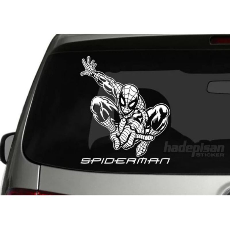 stiker mobil sticker Spiderman sticker animasi