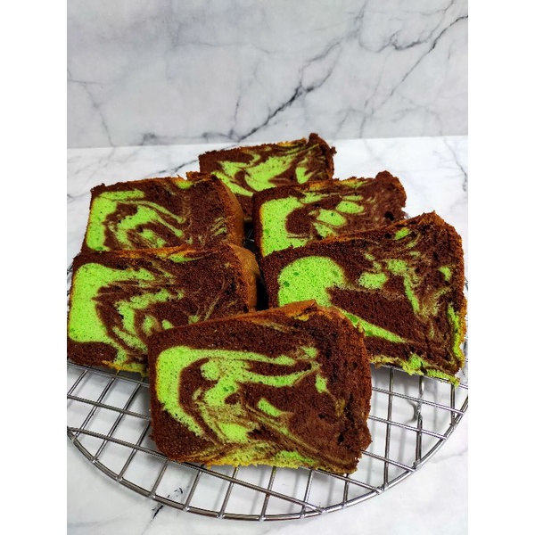 

Chocolate Pandan Chiffon Cake