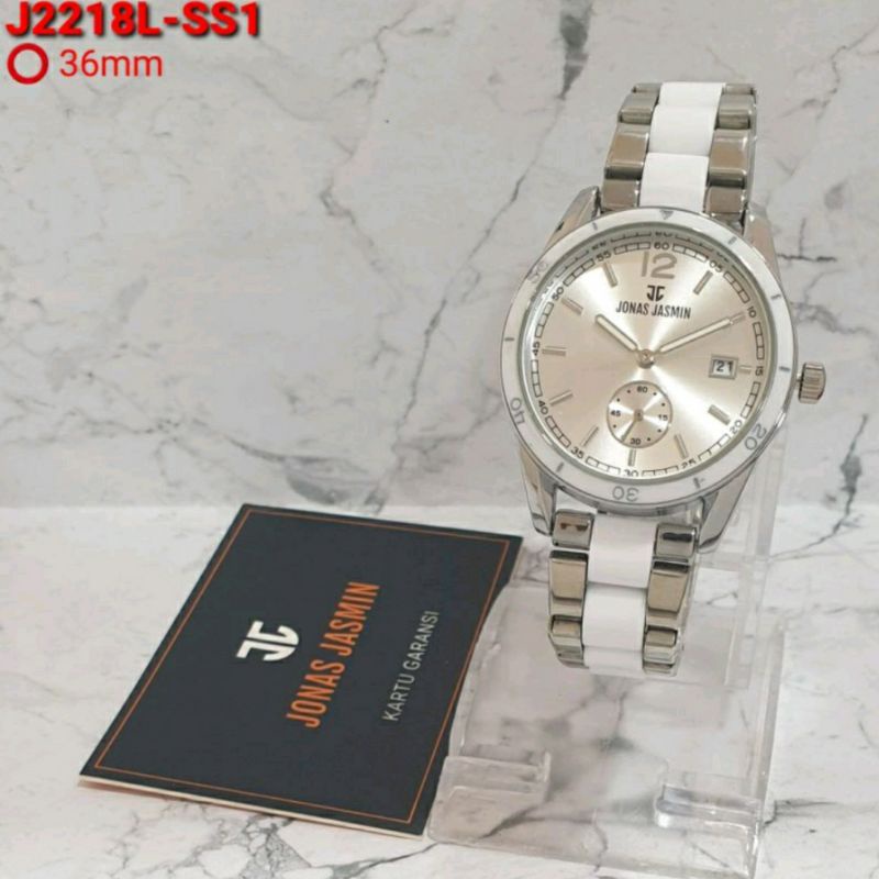 jam tangan wanita JONAS JASMIN RANTAI ORIGINAL JJ-2218L (SILVER PUTIH )