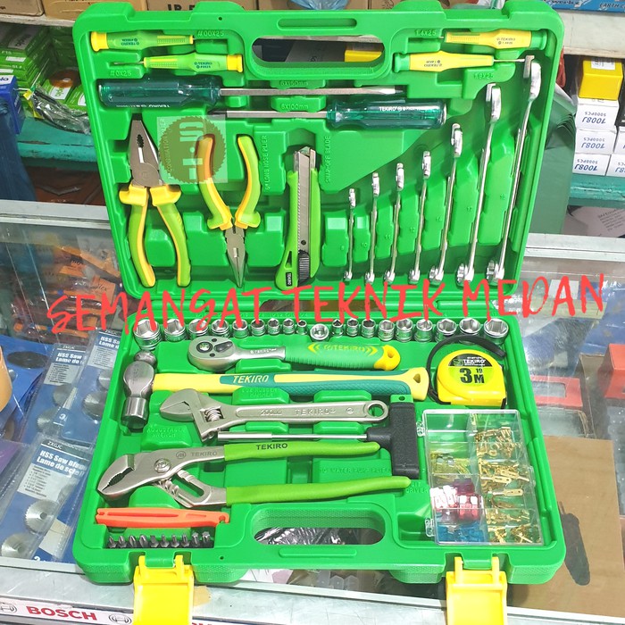 Jual 60pcs Tekiro Mekanik Tool Set Kit Mechanic Box 60 Pcs Pvc Tekiro