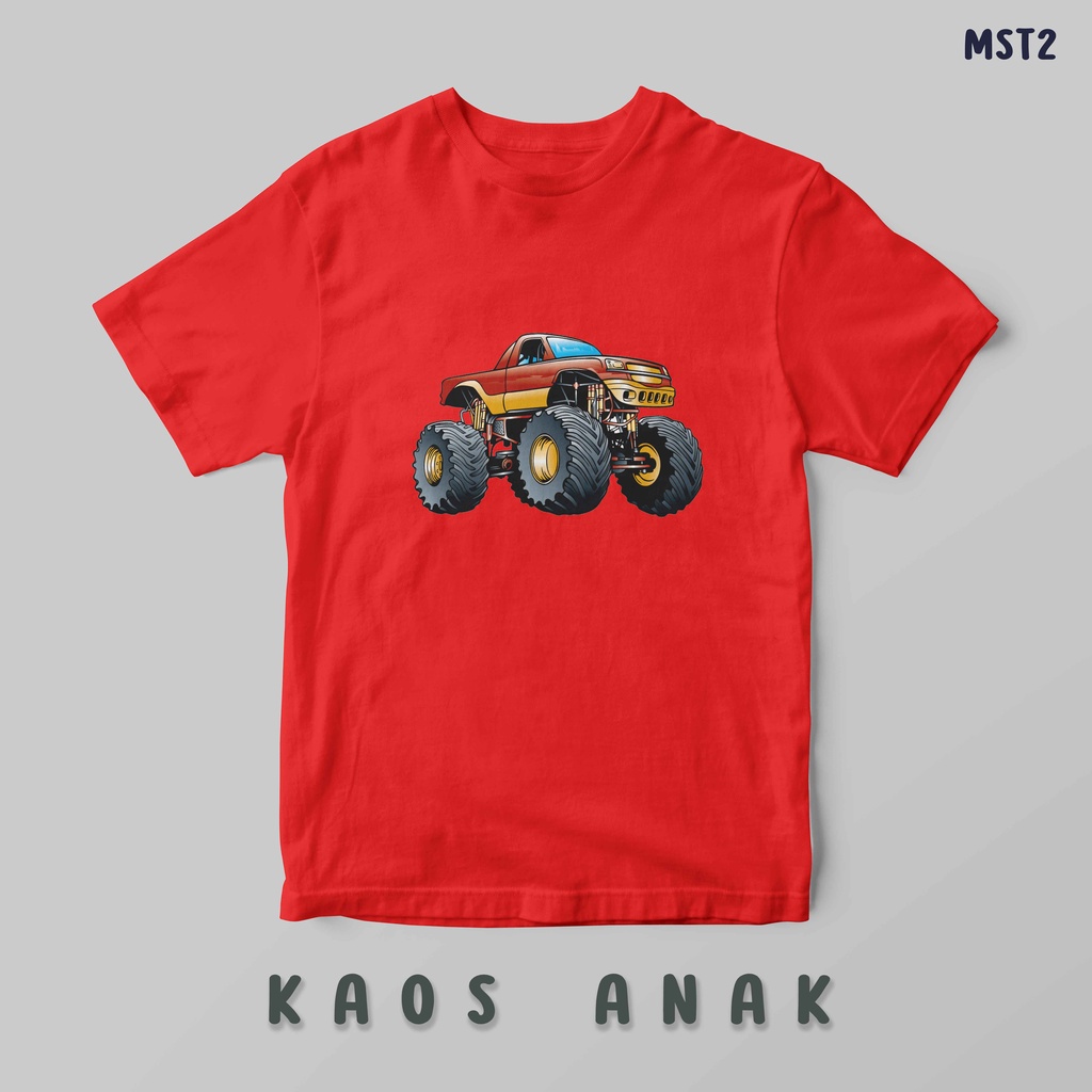 [KAOS ANAK] Monster Truck hotweels oblong custom tshirt laki perempuan boy girl santai rumah  katun cotton best quality