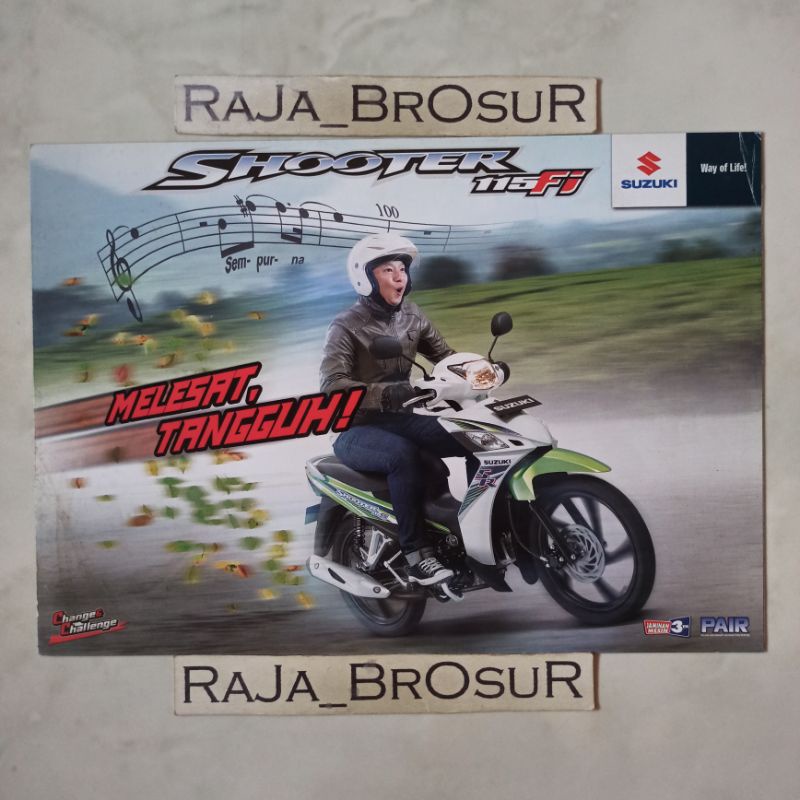 Poster brosur katalog leaflet Suzuki Shooter 115R/Shooter 115 FI Injeksi 2013