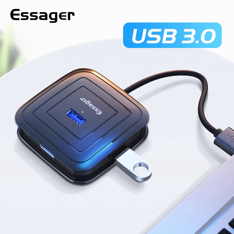 

Essager Hub Adapter Splitter 4 Port Usb 3.0 Dengan Otg Power Supply Untuk Macbook Pro