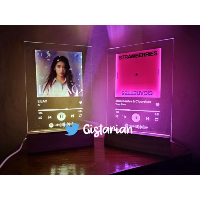 Acrylic Music Spotify Custom Wooden LED