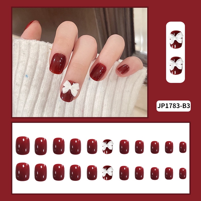 Kuku Palsu 【A117，lem sticker】Nikah kuku Wedding False Nailart Pengantin Tangan