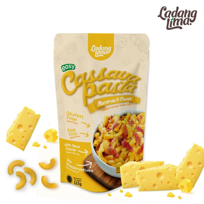 

Pasta singkong makaroni 115gr Mac & Chesee Gluten free Ladang Lima