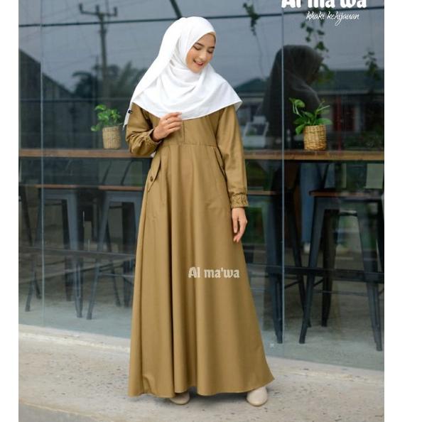 (TERPERCAYA) GAMIS KERJA DINAS TOYOBO KH/PNS/PDH PEMDA/ABU BASAH/HITAM PUTIH AL MA'WA