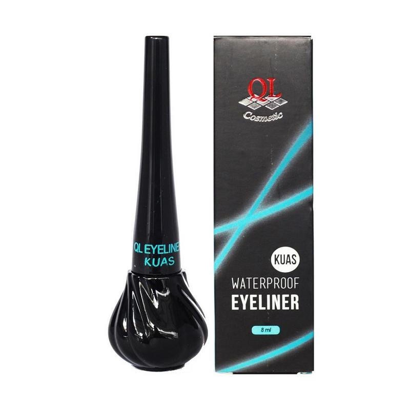 QL Cosmetic Waterproof Liquid Eyeliner spidol kuas 8ml