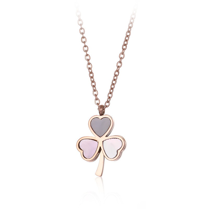 [New] Kalung clover titanium mini korea hadiah wanita cewek 316L anti karat KK159