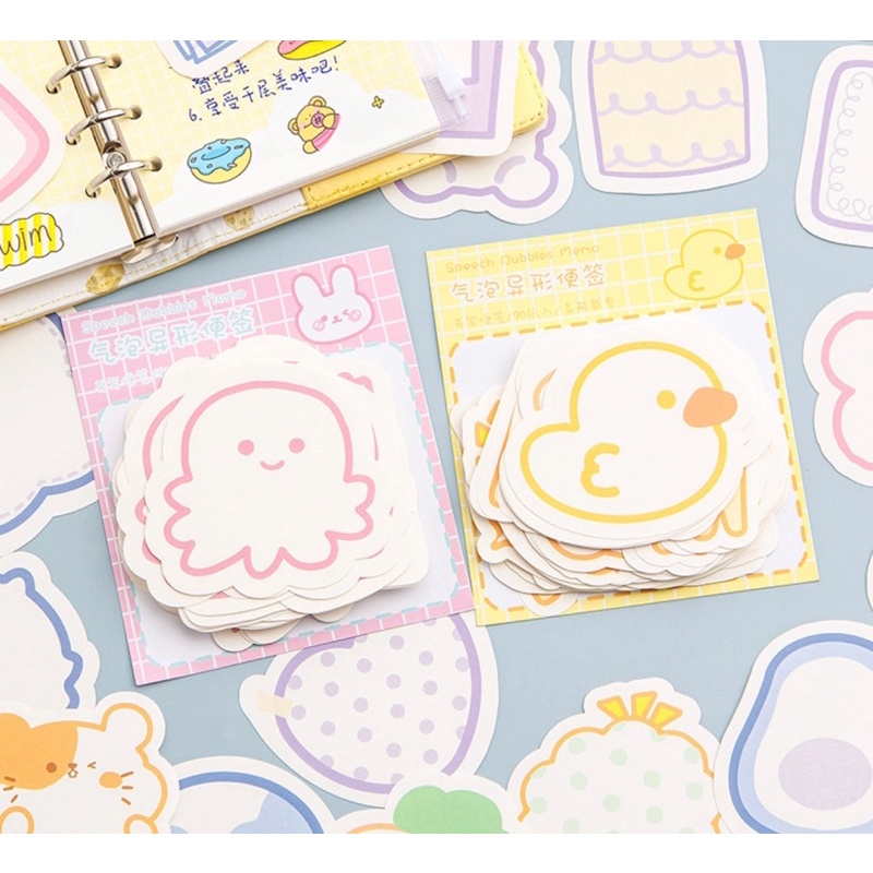 KENSHO Sticky Notes Karakter Lucu isi 90 Lembar Import Korea / Stick Note / Sticker Memo Tempel Penanda