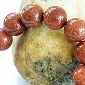 Gelang Pasir Emas 6Mm Bulat Elastis Coklat - Natural Golden Sand