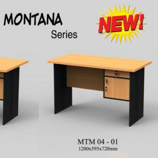 

Meja tulis type Montana series ukuran 120x60x72cm. Sesuai gambar asli.