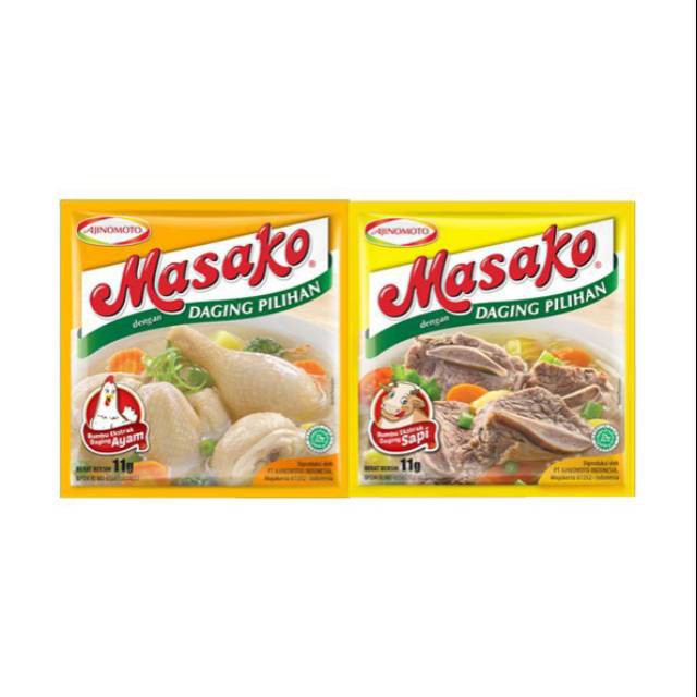 

Masako ayam / sapi renceng (1 renceng isi 12 sachet)