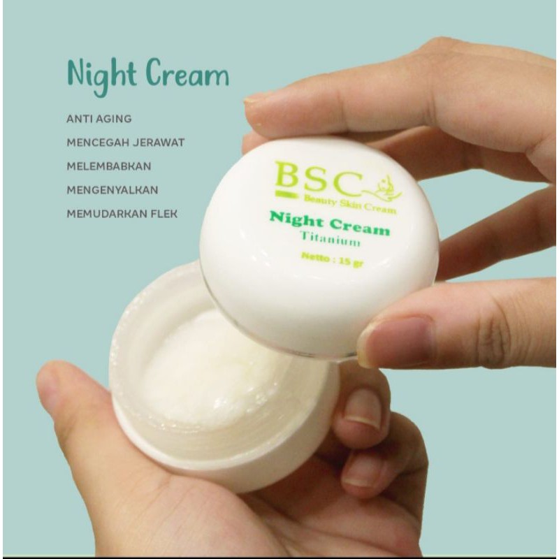 Night Cream Titanium/BSC/PROMO/cream Glowing/cream malam super whitening