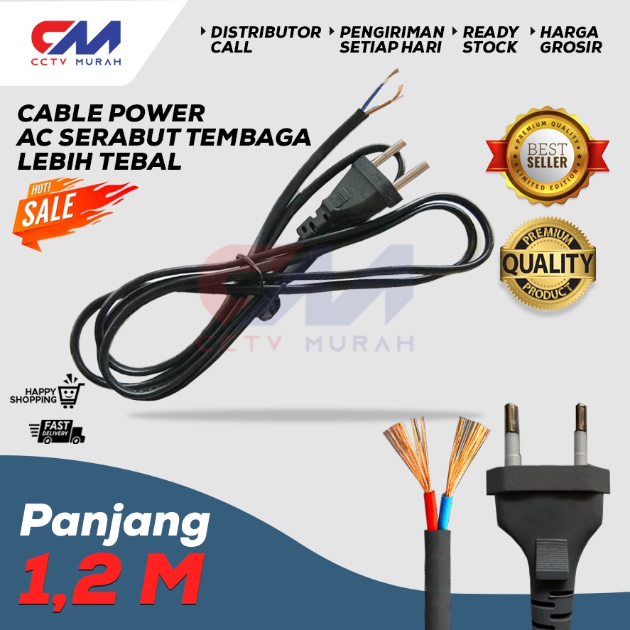 Kabel Power AC || Type KB-PA031 || Kabel Power AC K-100 220V For Power Supply