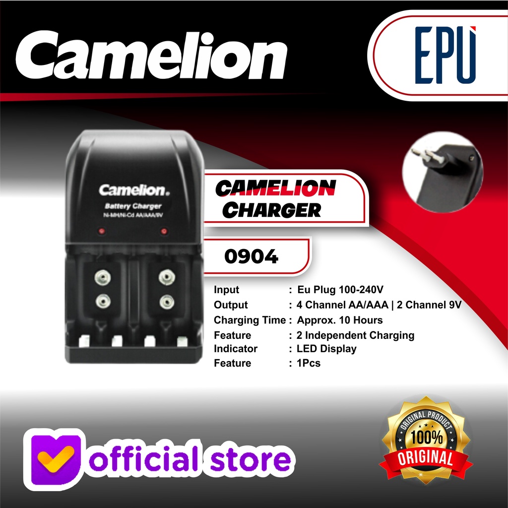 Camelion 0904S Battery Charger Baterai Casan Baterai Cas Batere Batu