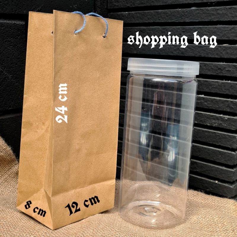 

paper shopping bag tas kertas belanja kraft belanja 24x12x8 beli minimal 20
