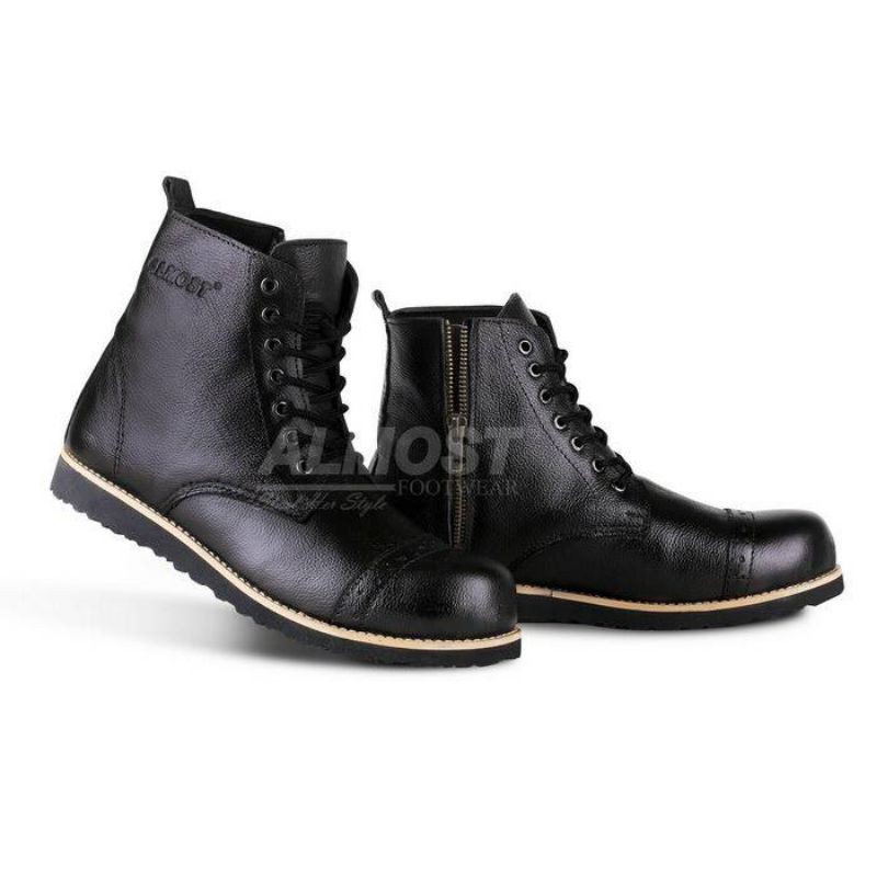 sepatu boots pria original almost magnum safety kulit