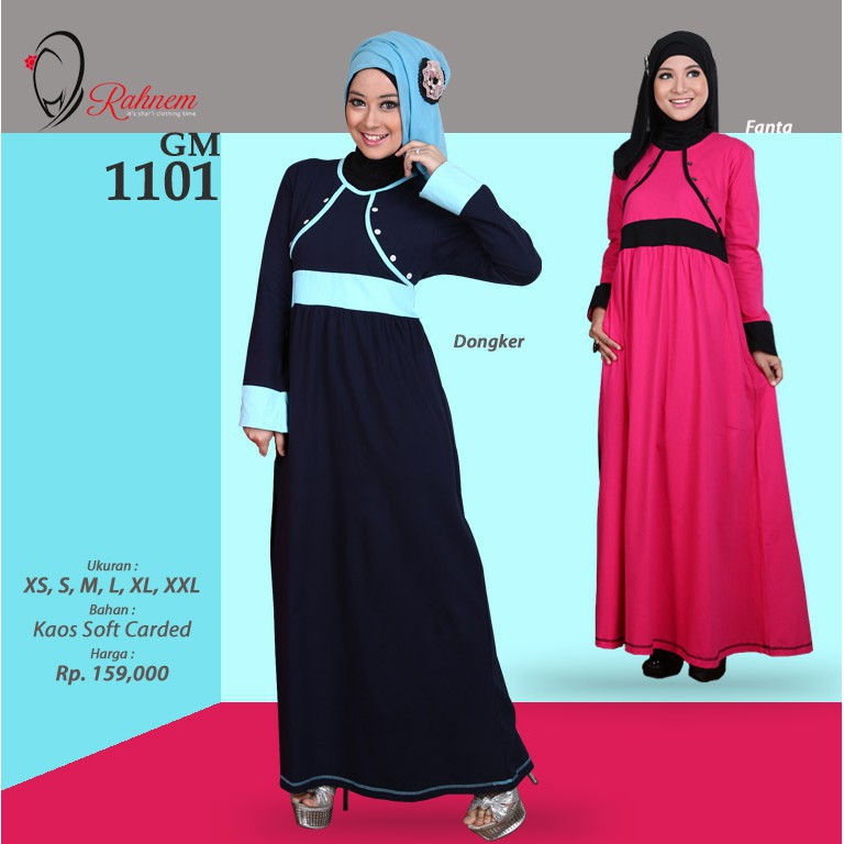 GAMIS RAHNEM / GM -1101 / FASHION MUSLIM / CUCI GUDANG