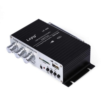 Import Terbaru Lepy LP - A68 Portable 12V HiFi Audio Amplifier Support FM SD USB Input