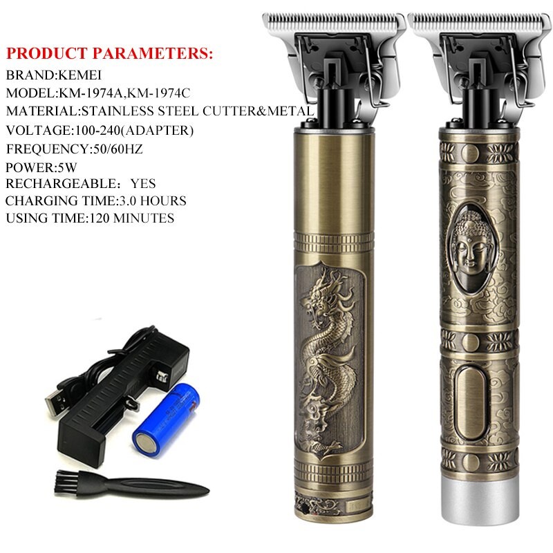 Alat Cukur Rambut Kemei KM 1974C Hair Clipper &amp; Trimmer Charger