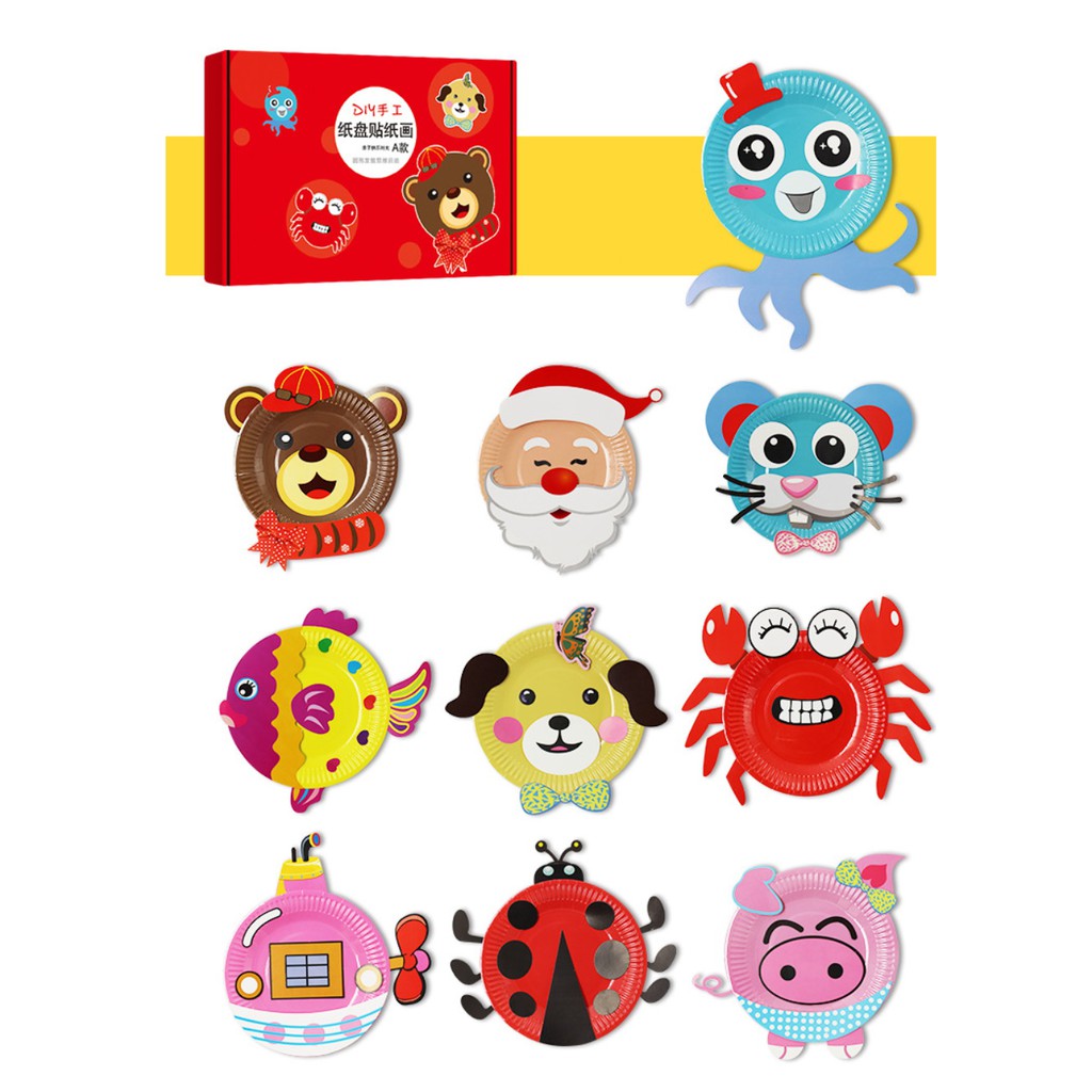  LOGU Mainan craft kerajinan  tempel  tempel  anak piring 