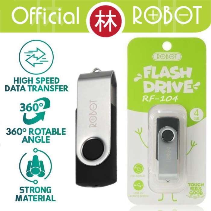 Robot RF104 4GB U-Disk USB 2.0 Flashdisk With Package