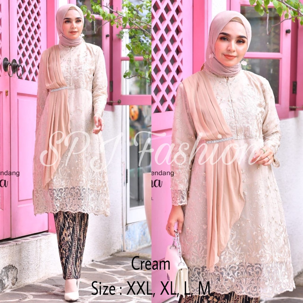 GRAND DESAIN KEBAYA TUNIK TERBARU/KEBAYA SELENDANG MODERN/KEBAYA PESTA/KEBAYA WISUDA/KEBAYA LAMARAN/KEBAYA KONDANGAN/KEBAYA TULLE TERBARU BY SPJ_FASHION/BEST SELLER KEBAYA NOW