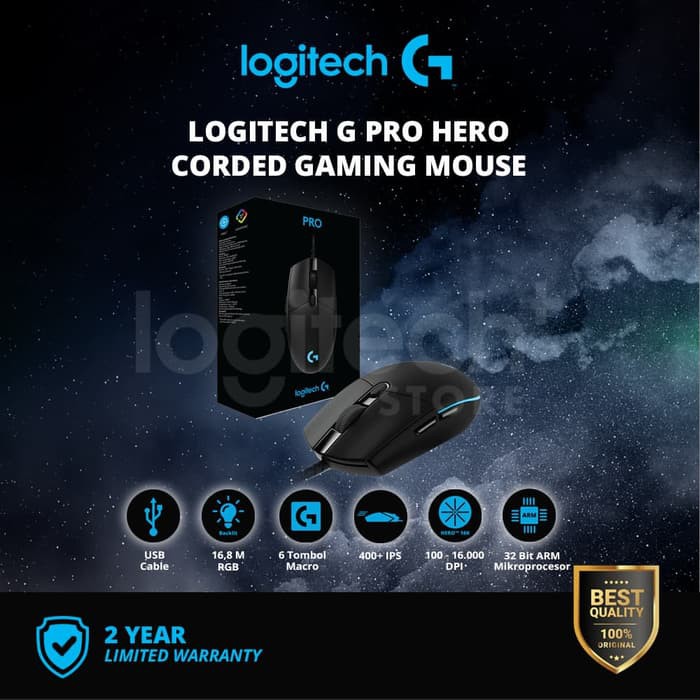 Mouse Gaming Logitech G Pro Hero Corded