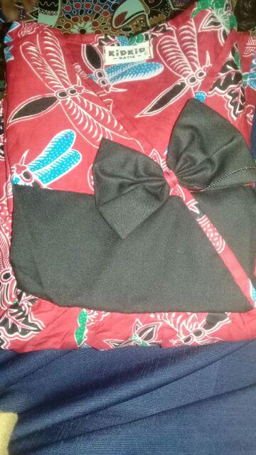 Dress Batik Anak Perempuan Warna Merah Katun Bagus Usia 2-4 Tahun Kode Dcb-17