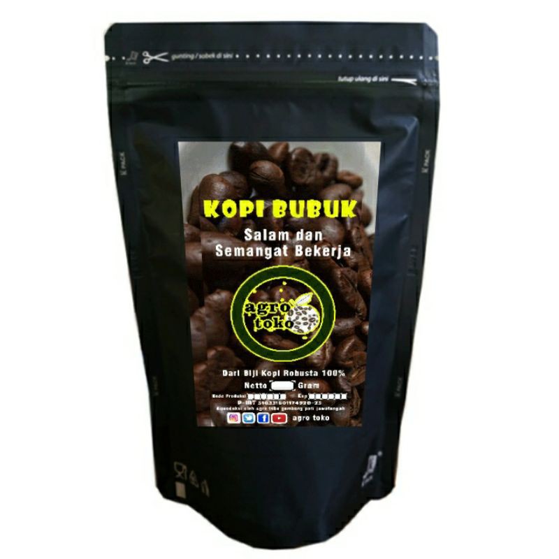 

kopi bubuk salam dan semangat bekerja 125 gram