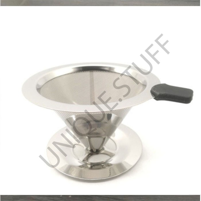 Filter kopi stainless Cone pour over drip coffee cone stainless filter