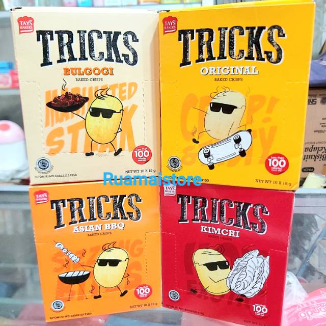 Snack Kentang TRICKS Baked Crisps (10 pcs x 18 gram) | Shopee Indonesia