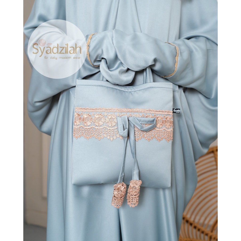 SYADZILAH - Mukena Terusan Mewah Renda Khadijah Sutra velvet Premium