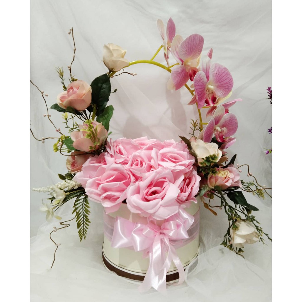 Mini Bloom Box Bloom Dome Dried Flower pink Graduation Cotton Flower