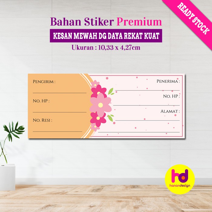 

Stiker Label Pengiriman Paket Olshop Online Shop Custom - Motif Bunga Flower Split