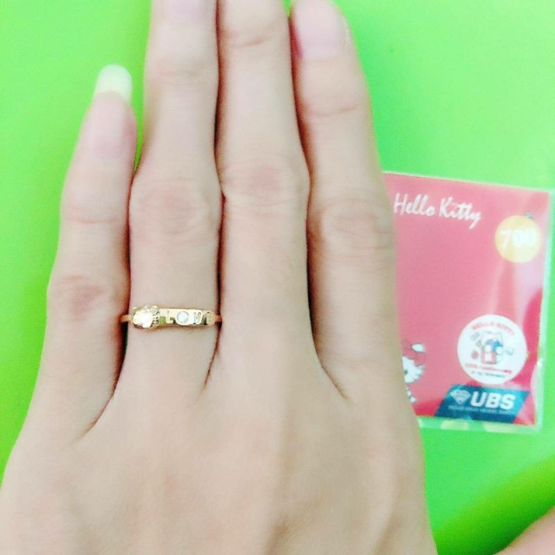 Cincin hello kitty plat love kadar 700