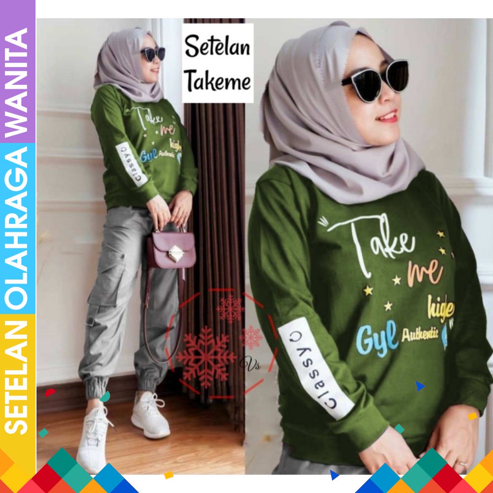 Setelan Yoga Muslimah Setelan Olahraga Muslimah Setelan Senam Muslimah Rocella Kaos Ravena Terreva