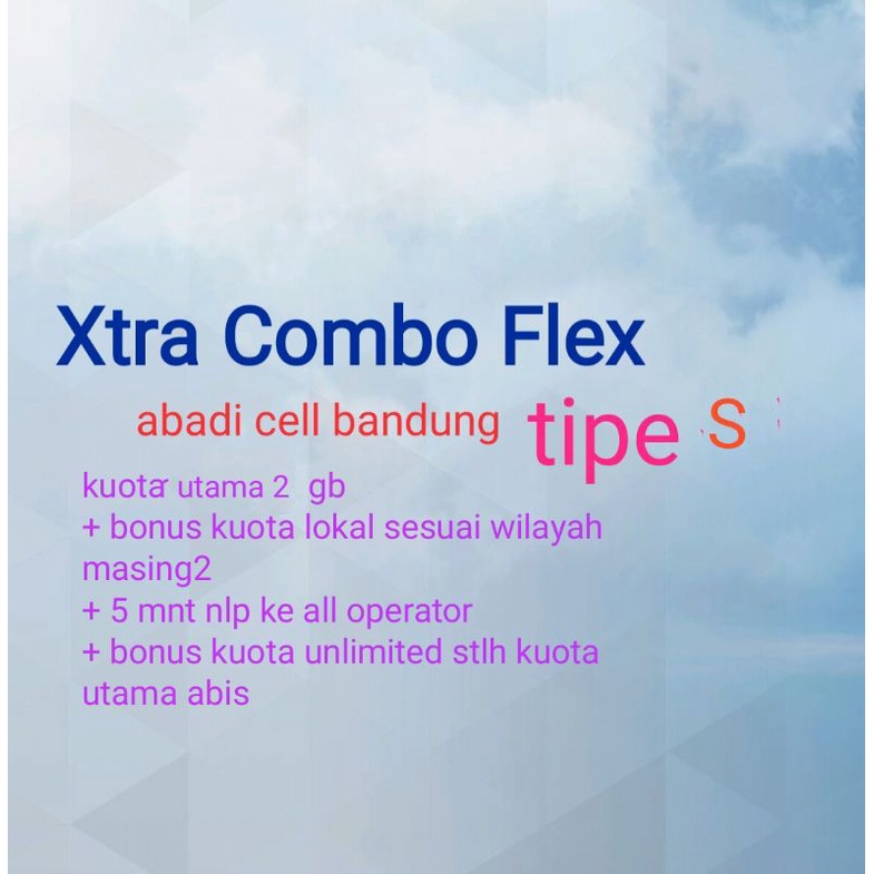 Kartu Perdana XL Xtra Combo FLEX tipe S Unlimited Turbo 3 gb
