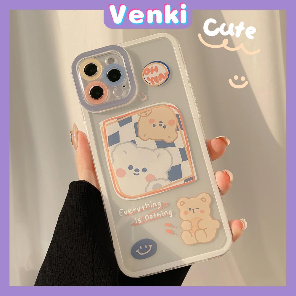 iPhone Case Silicone Soft Case Clear Case Square Edge Angel Eye Cat Eye Pupil Eye Full Cover Camera Protection Shockproof Case Bear Cartoon Cute Style For iPhone 13 Pro Max iPhone 12 Pro Max iPhone 11 Pro Max iPhone 7 Plus iPhone XR XS MAX 12 XS pro XR