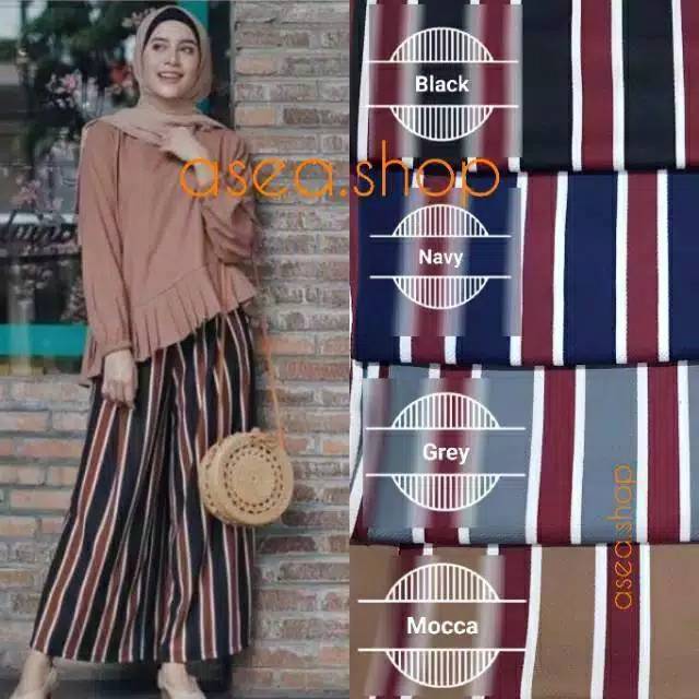 CELANA KULOT SALUR CREP#PESTA OBRA#L