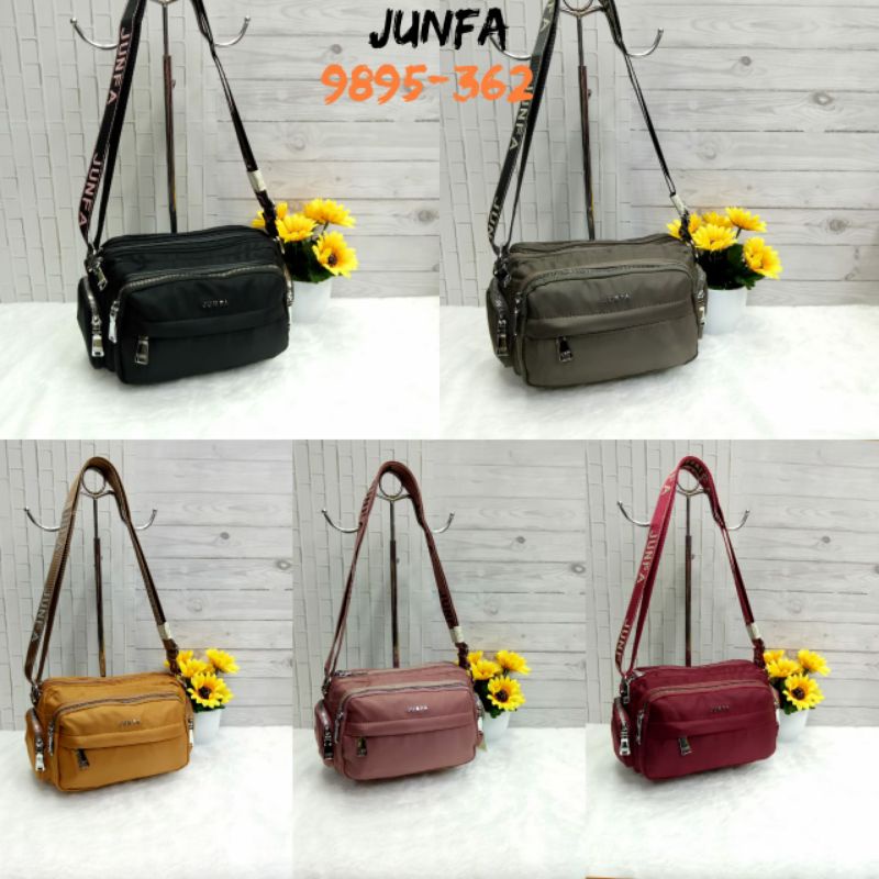 Tas wanita selempang junfa parasut 9895-362 Sling bag import kualitas original