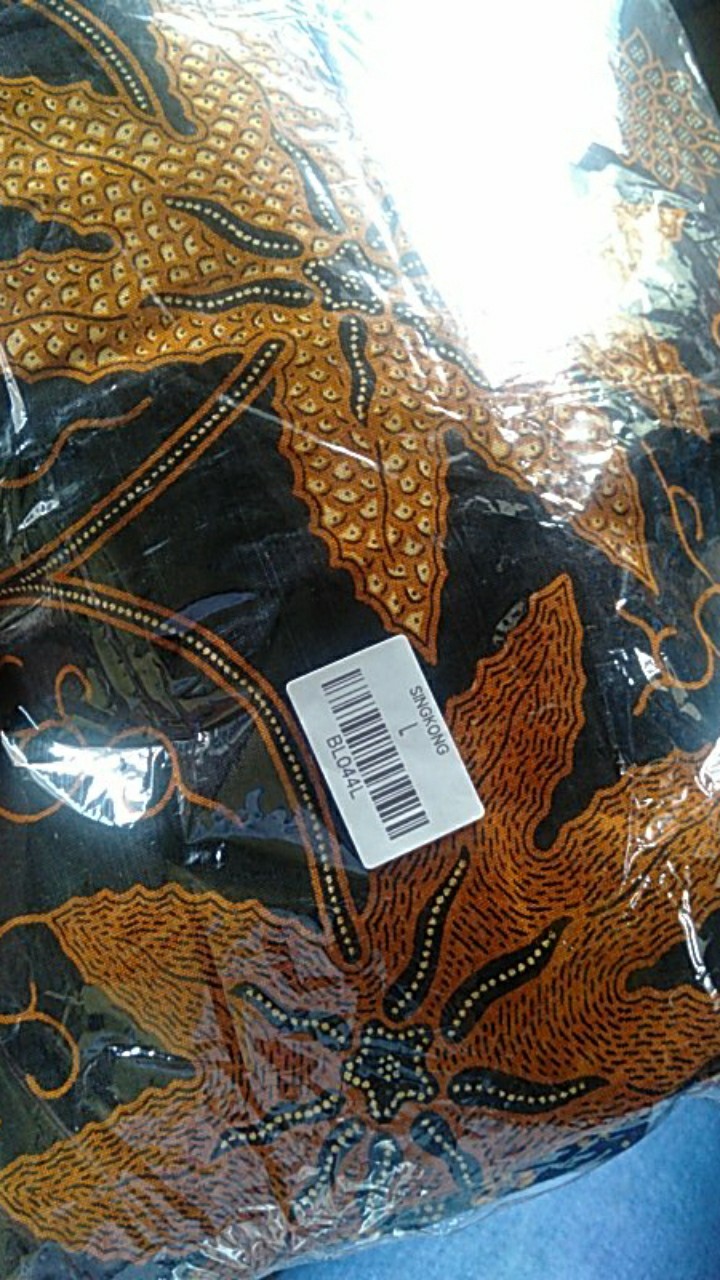 Batik Wanita Atasan Blouse Modern Model Kerah Besar Batik Kerja Wanita